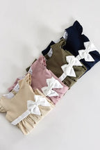 Mouwloze Linnen Jurk met Strik - Tijdloze Elegantie voor je Kleintje Amorim Gerações, LDA