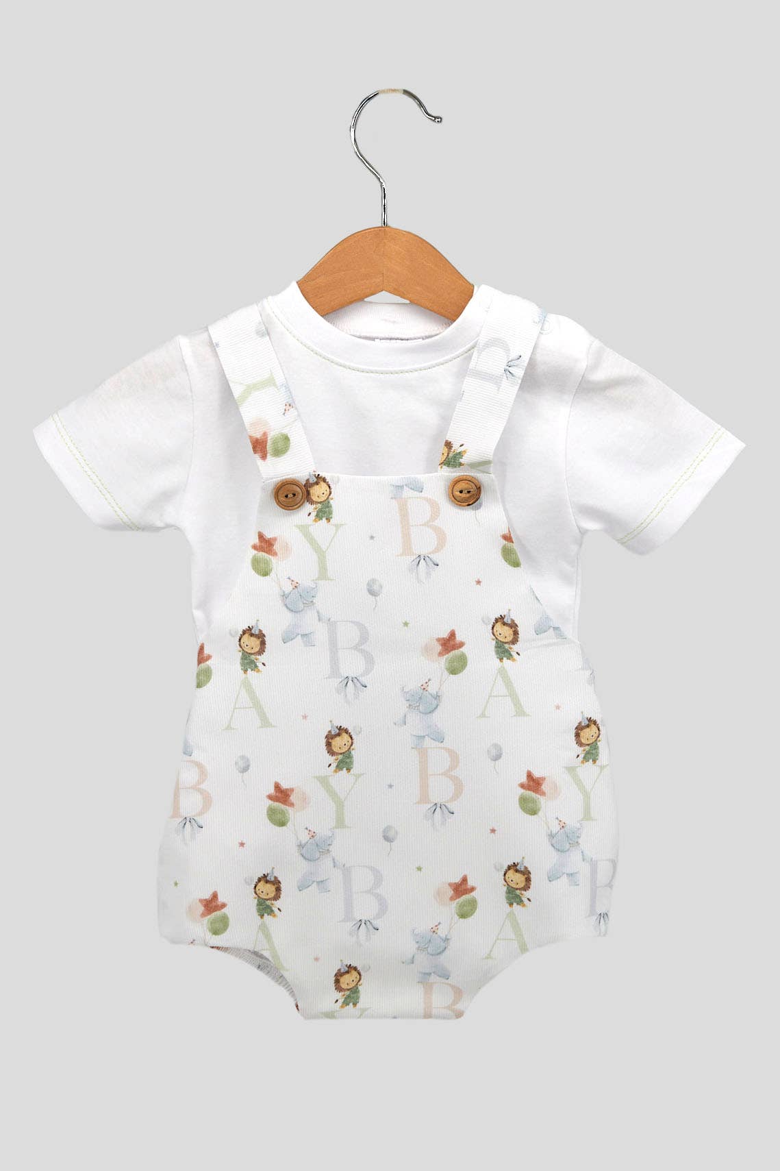 Schattige Bedrukte Romper met T-Shirt - Speelse Stijl voor je Baby roze Amorim Gerações, LDA