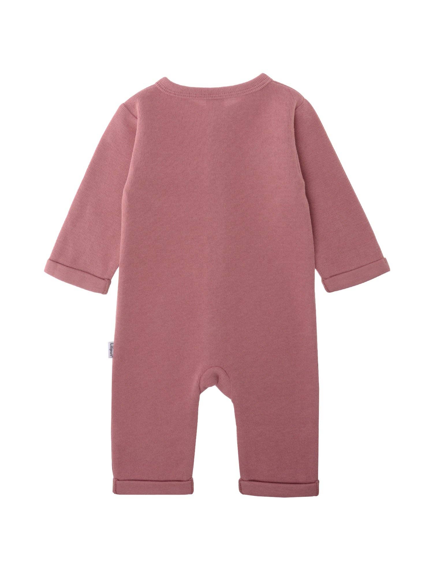 Ribgebreide Overall Rozenhout Maat 56 | 80% Katoen | By Maysa Liliput