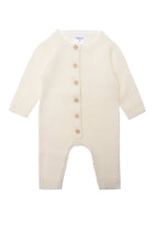 2-pack gebreide overalls in bruin en ecru Liliput