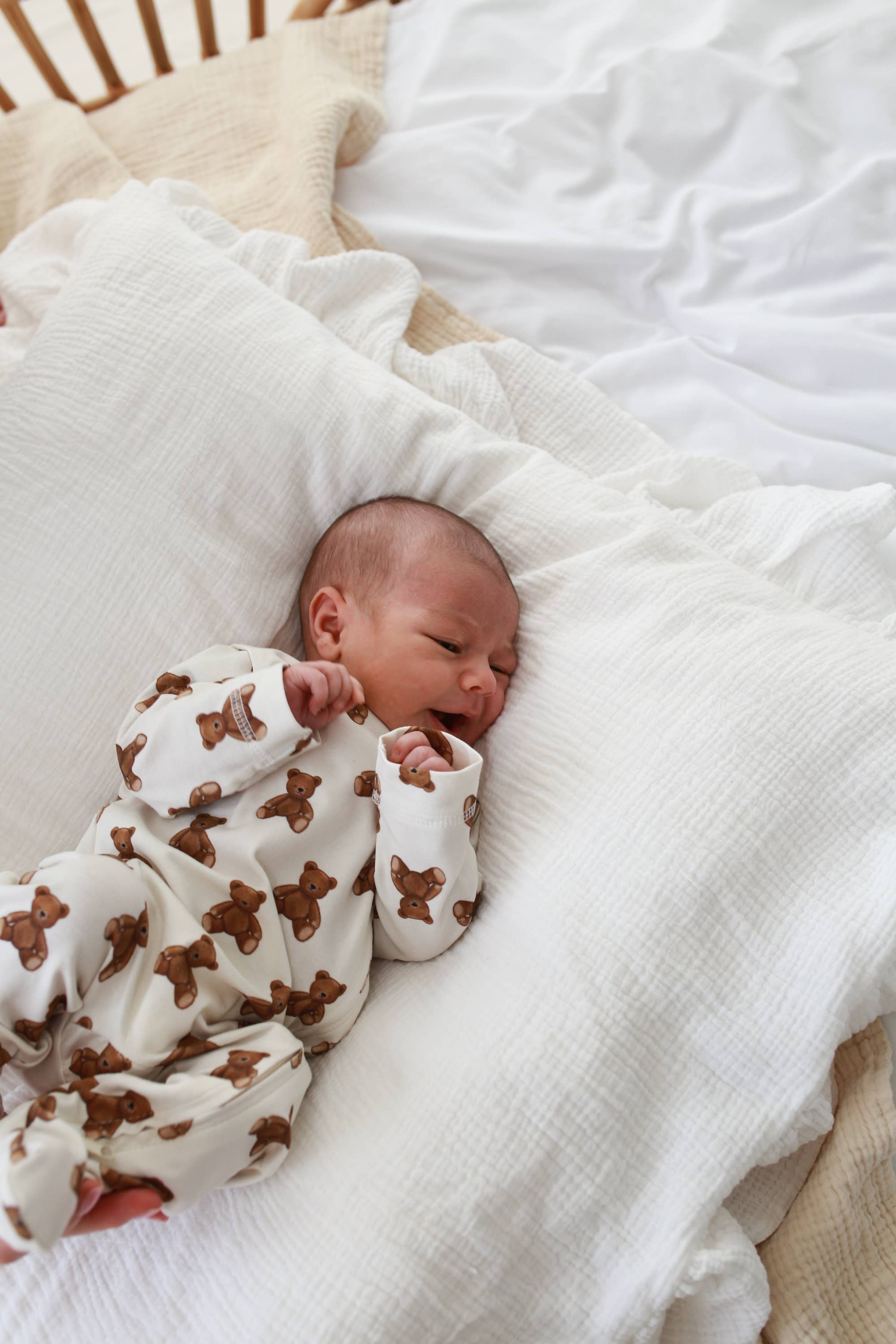 Romper met ritssluiting voor baby's Babysiut - Teddybeer, rompertje met pyjama: 56 Babyly