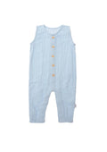 Lichtblauwe muslin jumpsuit: 98/104 Liliput