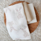 Hydrofiele Doeken Set 60x60 cm - 3 Stuks Mousseline Spuugdoeken Bunnies