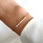 Armband Suki – Japanse Witte Miyuki Dubbele Parelarmband By Maysa