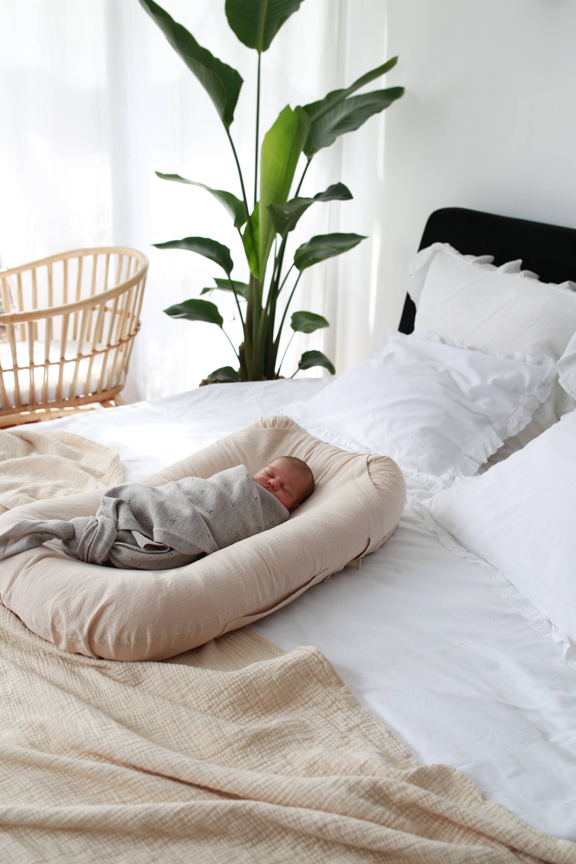 Babydeken van merinowol - 75x100 cm (30x40") - 4 kleuren: Beige Babyly