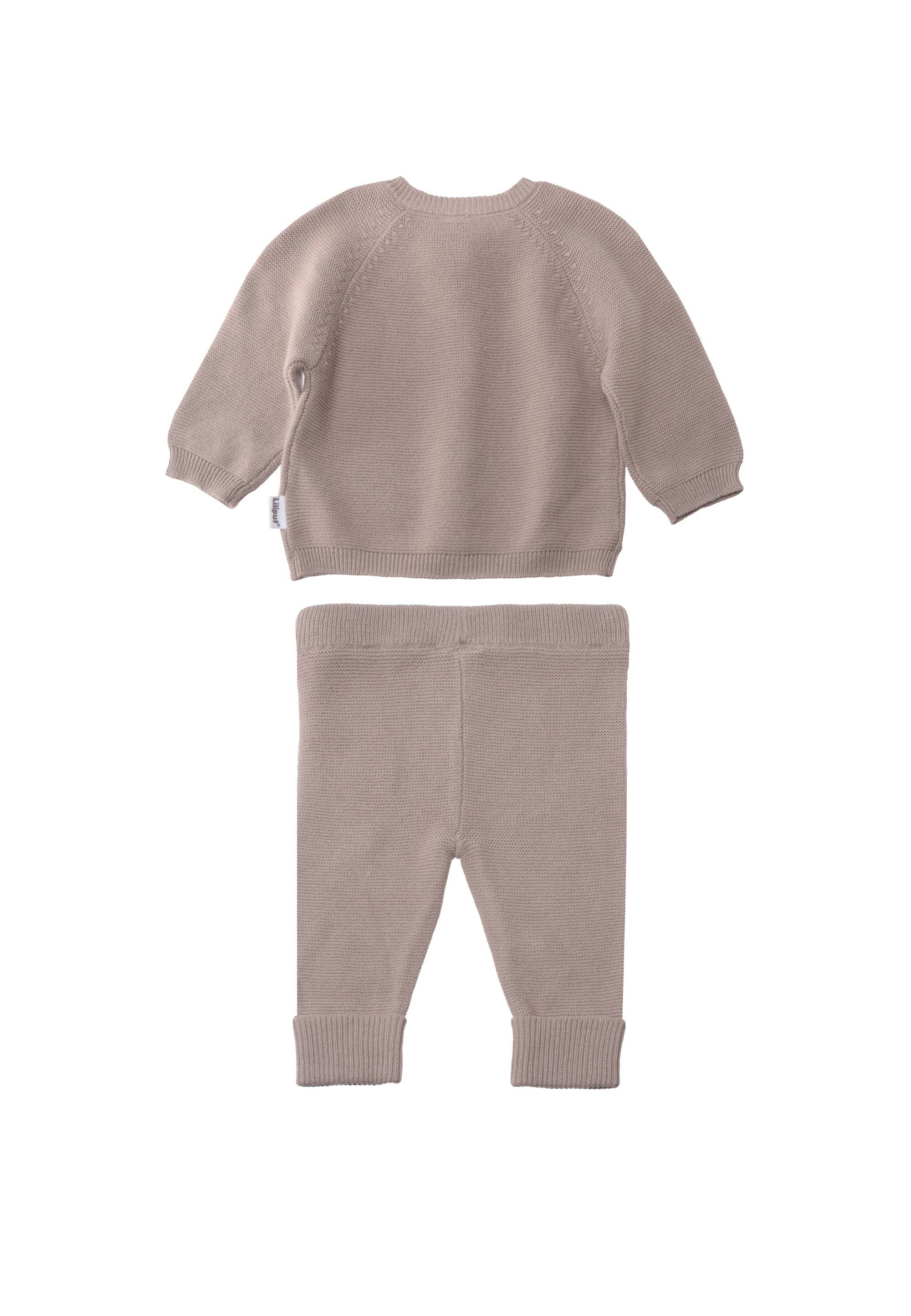 2-delig gebreid setje in bruin: 62 Liliput