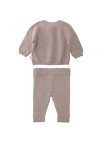 2-delig gebreid setje in bruin: 68 Liliput