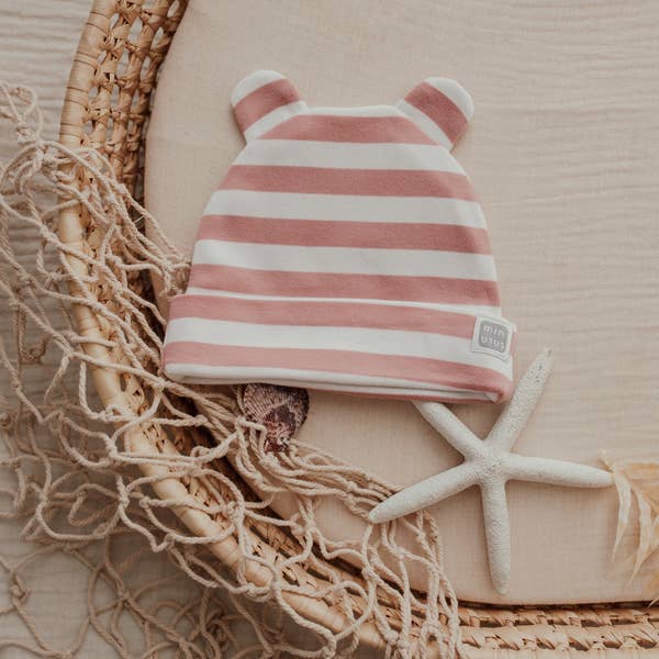 3-Delige Set Gestreept Eerste Outfit - Poederroze Minutus