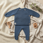 Blauwe babyset met nieuwe achtergrond