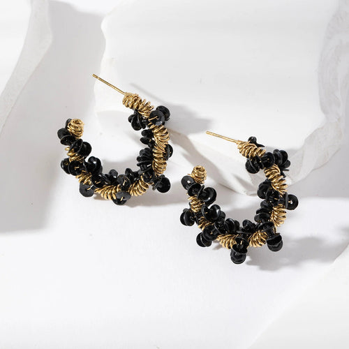 Amelia Hoepeloorbellen – Groen & Zwart By Maysa