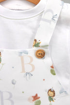 Schattige Baby Romper met Bedrukt T-Shirt Blauw Amorim Gerações, LDA