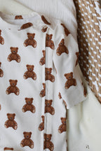 Romper met ritssluiting voor baby's Babysiut - Teddybeer, rompertje met pyjama: 56 Babyly
