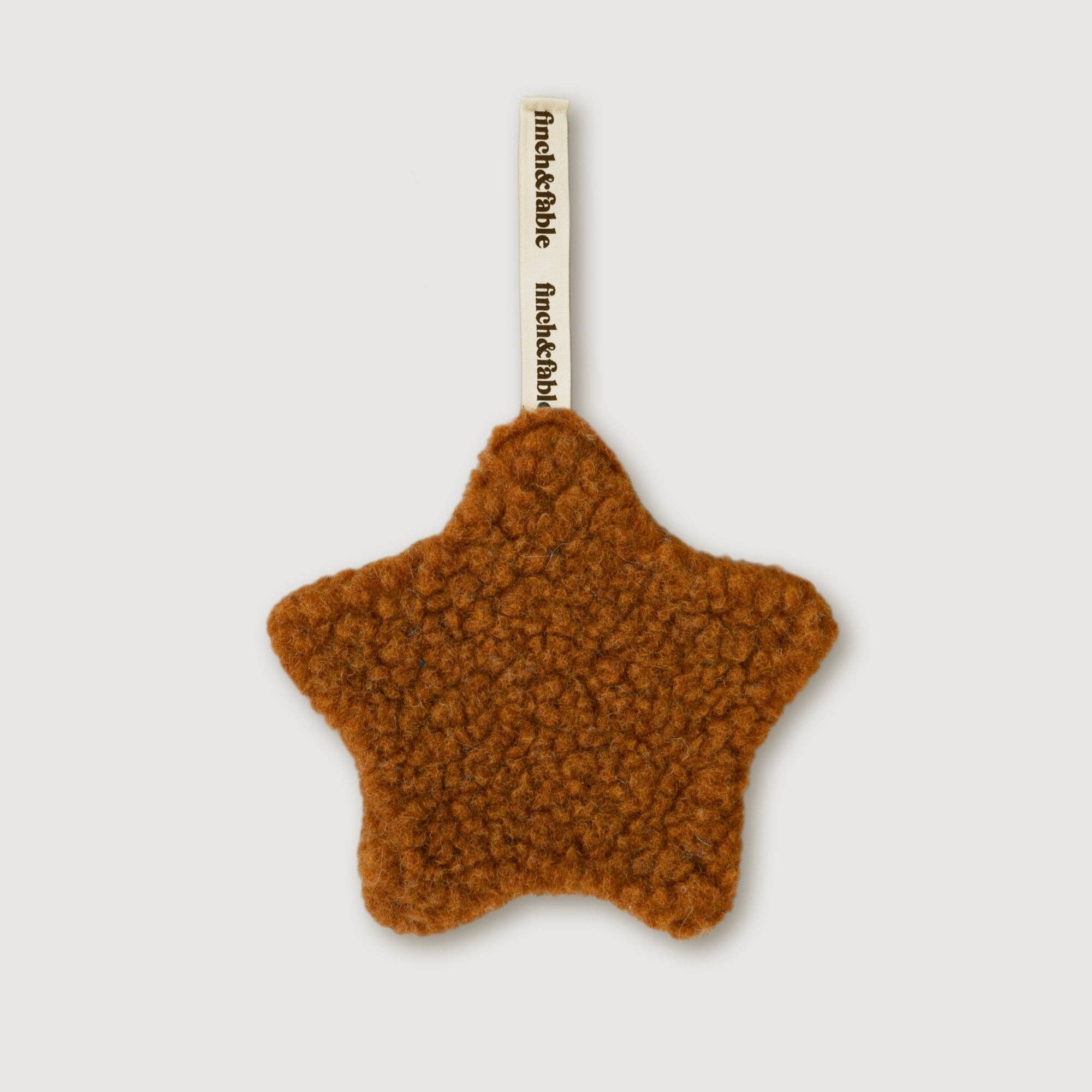 Sherpa fopspeen van wol, Lovey, kastanjebruin Finch & Fable