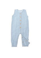 Lichtblauwe muslin jumpsuit: 98/104 Liliput