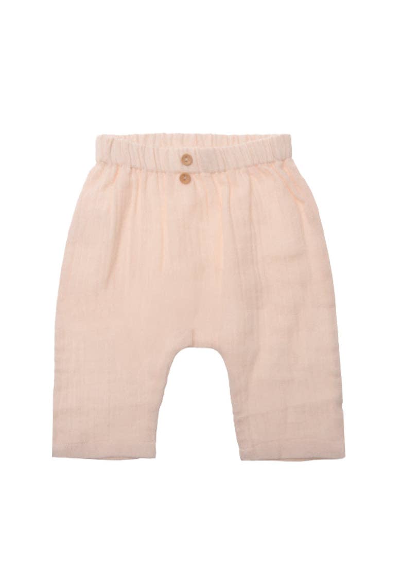 2-delige mousseline set in zachtroze: 62 Liliput