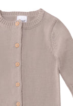 2-pack gebreide overalls in bruin en ecru Liliput