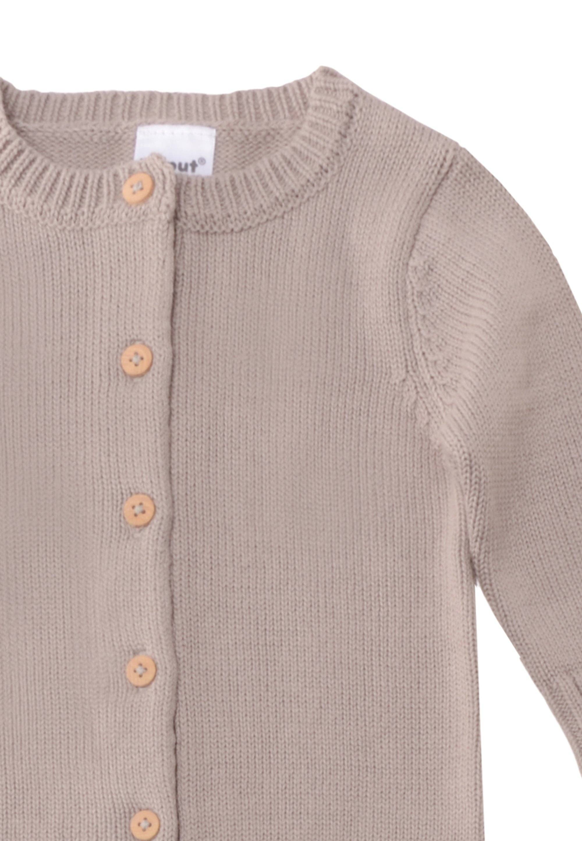 2-pack gebreide overalls in bruin en ecru Liliput