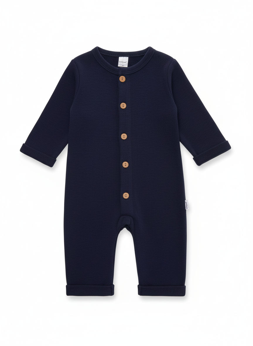 Professionele productfoto marineblauwe overall